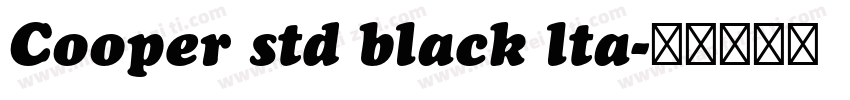 Cooper std black lta字体转换